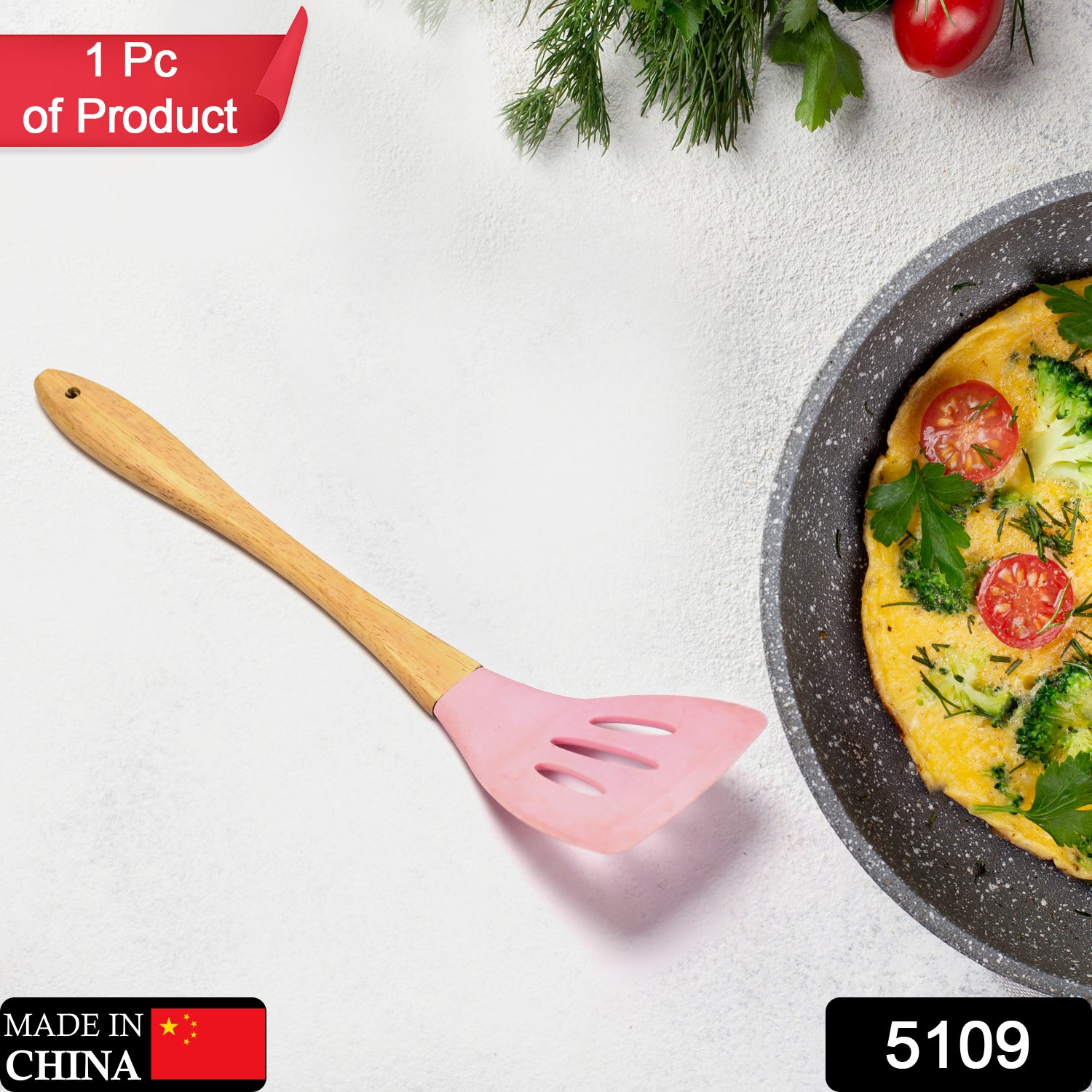 5109 Silicone Spatula for Non Stick Pan Turner ( 1 pcs )