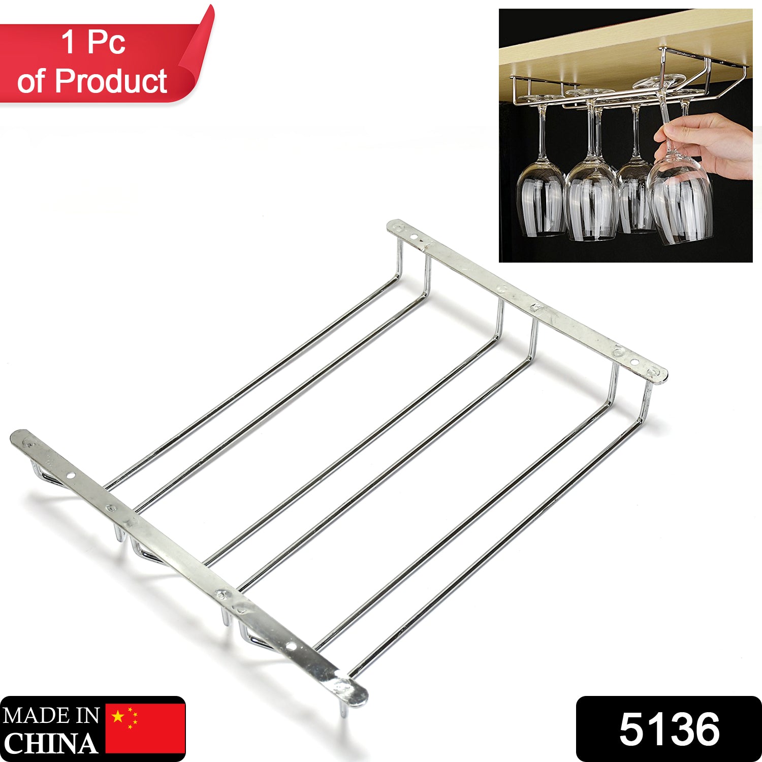 5136 Towel Shelves/Rack/Towel Stand with Chrome Finish for Bathroom Decor