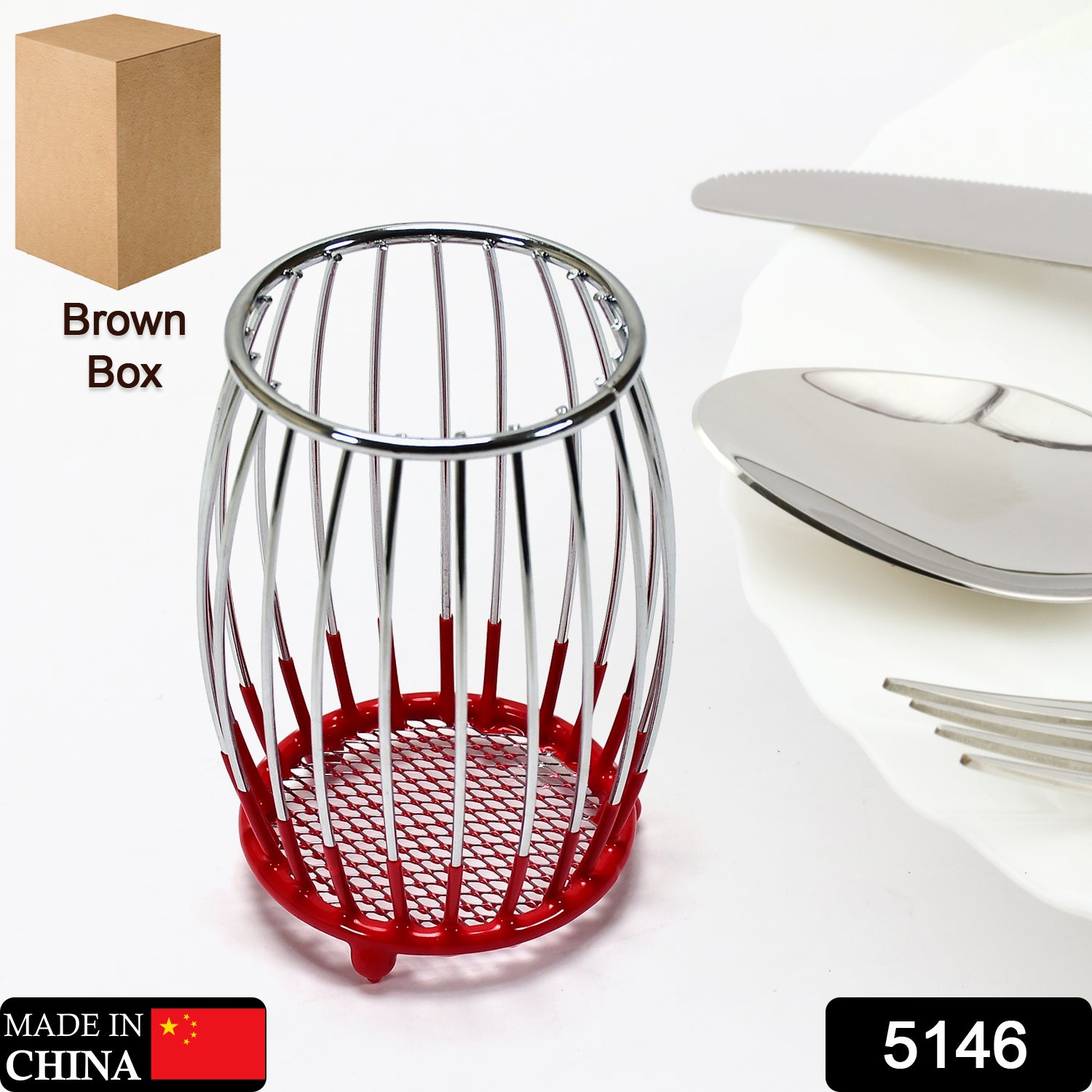 5146 Stainless Steel Multipurpose Kitchen Cutlery Holder