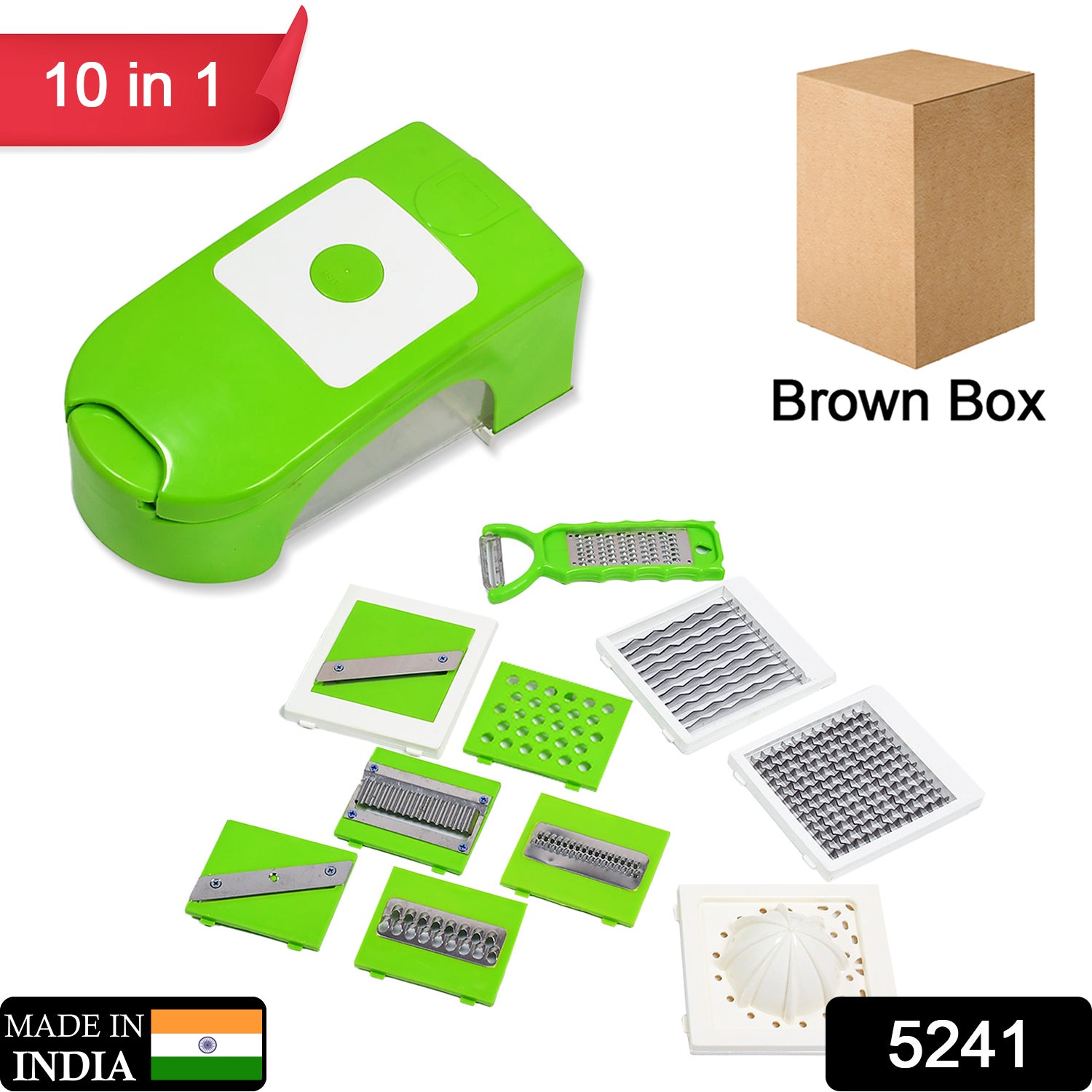 5241 10 in 1 Fruit & Vegetable Slicer & Cutter (brown box)