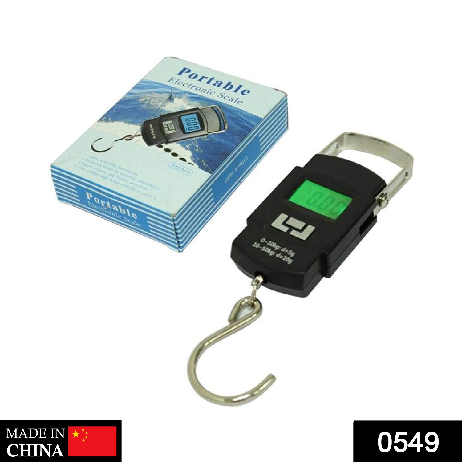 0549_portable_scale Digital Portable Hook Type Weighing Scale (50 kg, Multicolor)
