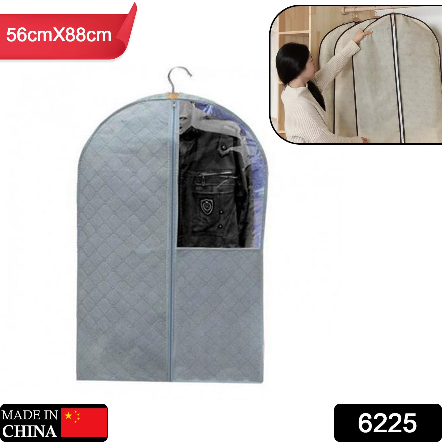 Amazon.com: MecTo Garment Bags Set of 2, Dust-Proof Garment Bags for  Hanging Clothes, Suit Bag for Storage and Travel with Clear Window,  Breathable Dress Bags for Gowns Suits Coats (Grey, 23.3 x