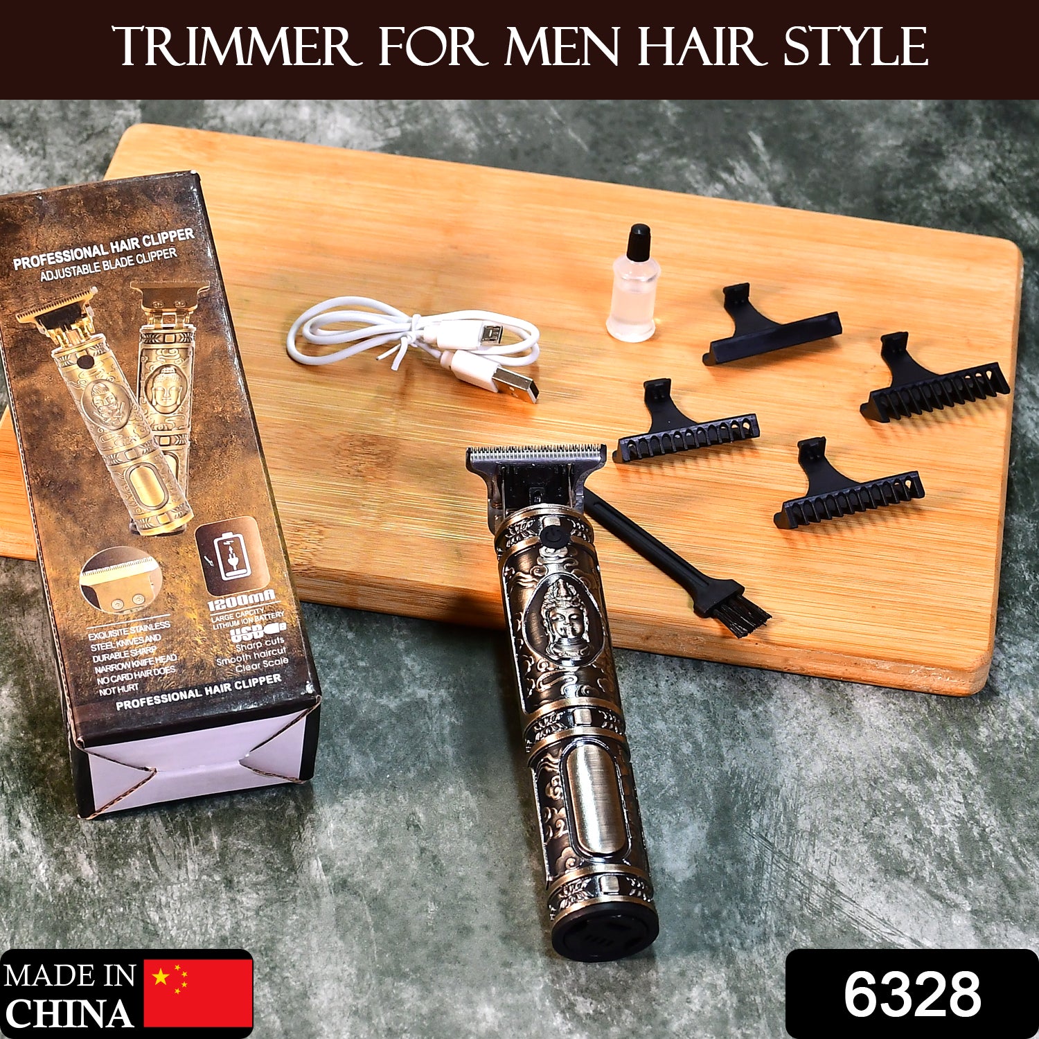 6328 ?Electric shaving machine dry shaving for men - hair shaving and trimming beard With adjustable blade clipper.