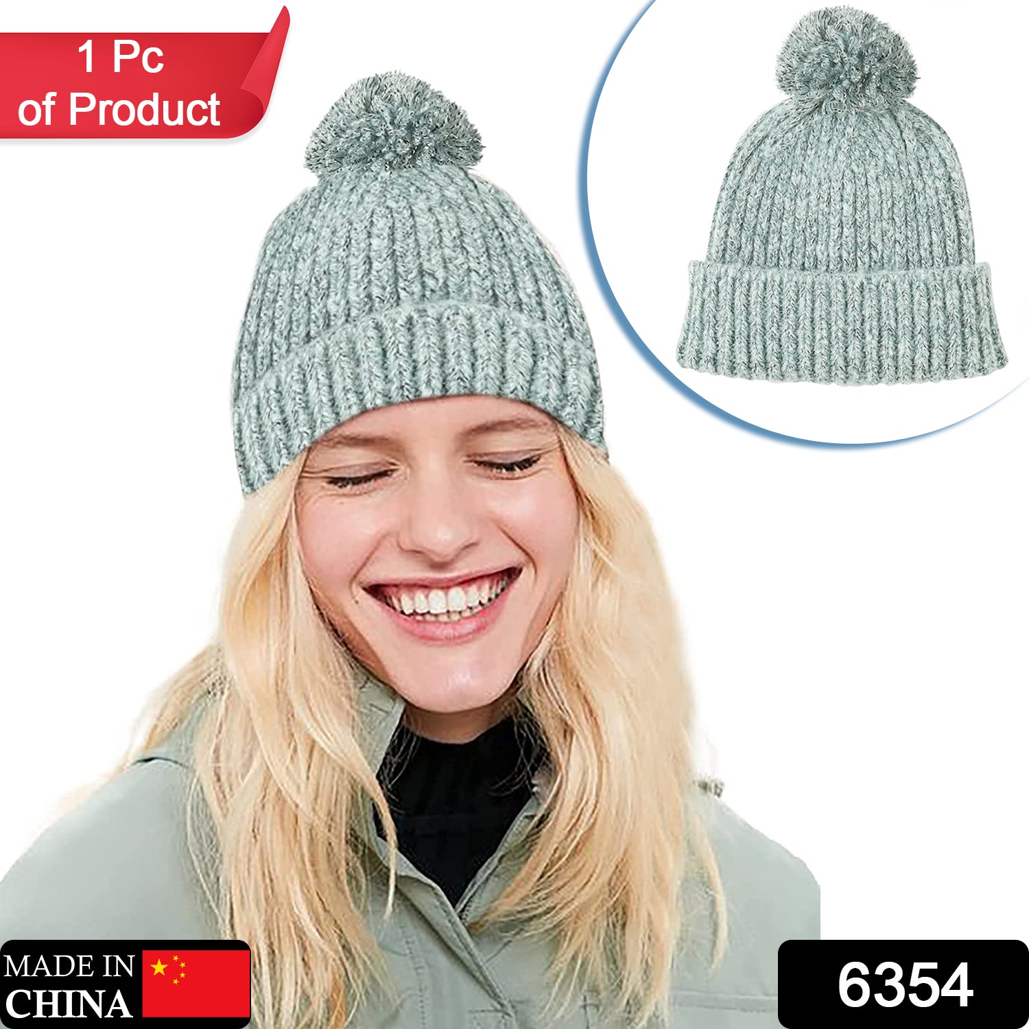 6354 MEN'S AND WOMEN'S WINTER CAP ATRACTIVE DISGINE  ( 1 pcs )