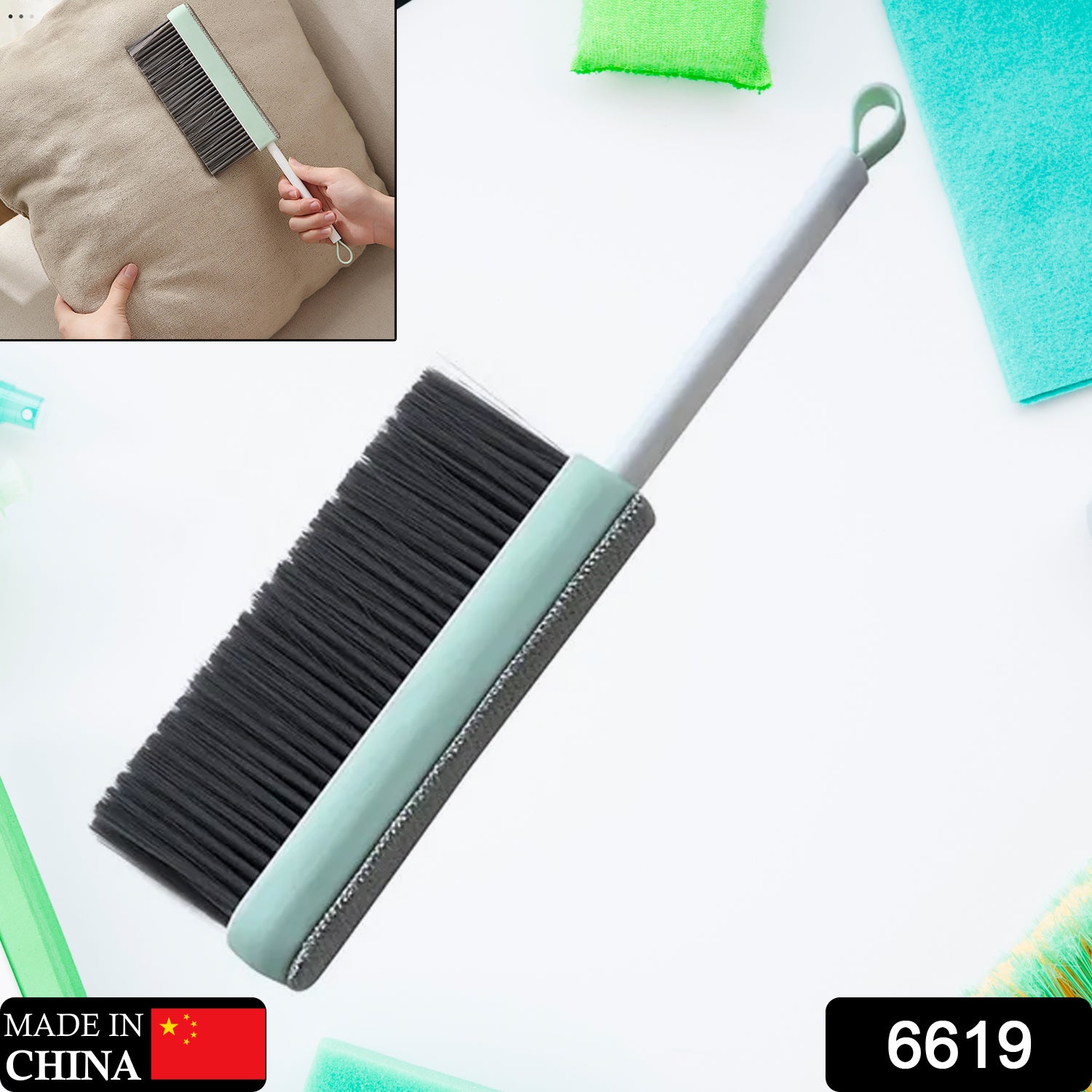 6619 Retractable Long-Handled Brush Household Cleaning Bed Sweeping Brush For Cleaning Car / Bed / Garden