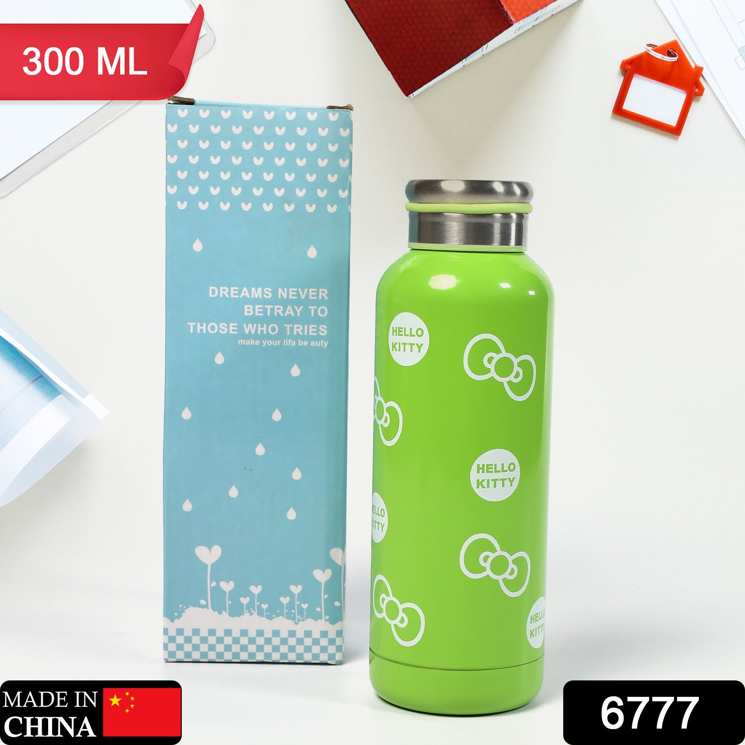 6777 Double Wall Vacuum Steel Bottle Travel Water Bottle 300Ml For Home , Office & School Use