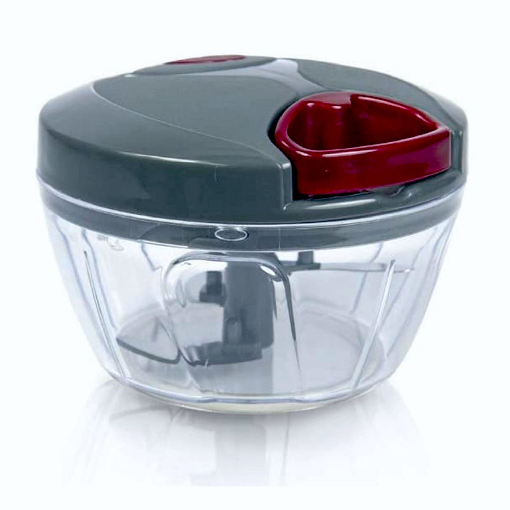 7009 Multipurpose Manual Hand Held Vegetable Chopper, Cutter, Slicer with Storage Lid - 450 ml (Grey Color)