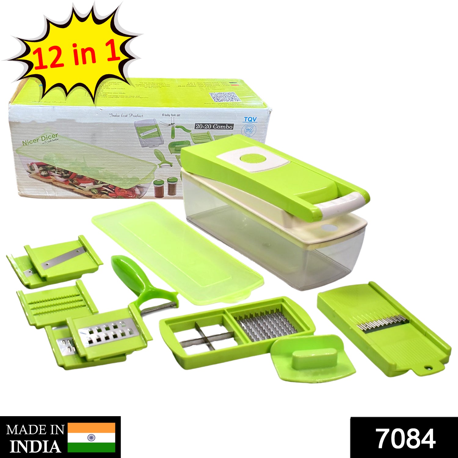 7084_12in1_nicer_dicer 12IN1 USED FOR CHOPPING AND CUTTING OF VEGETABLES AND FRUITS.
