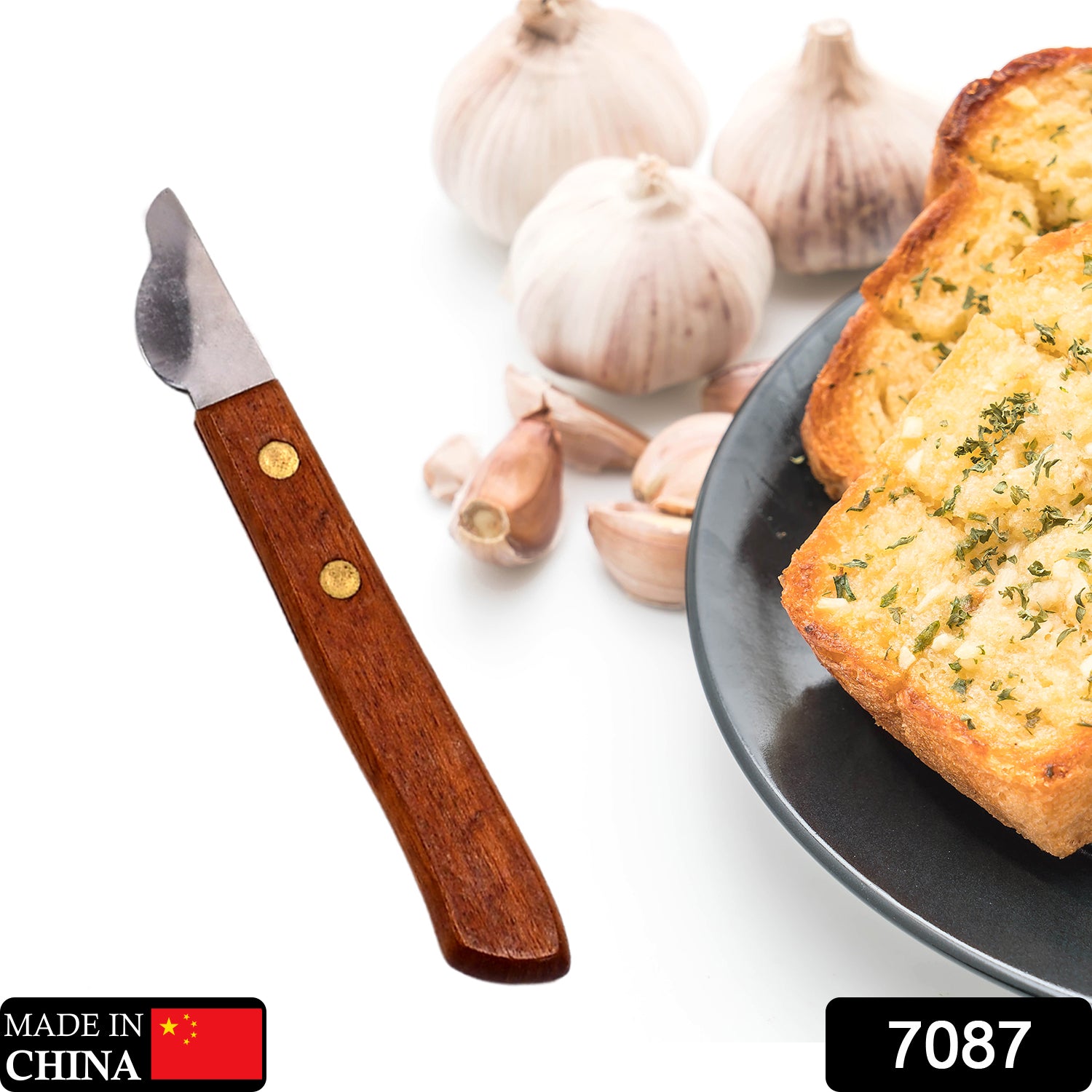 7087 Chestnut Knife with Riveted Walnut Handle