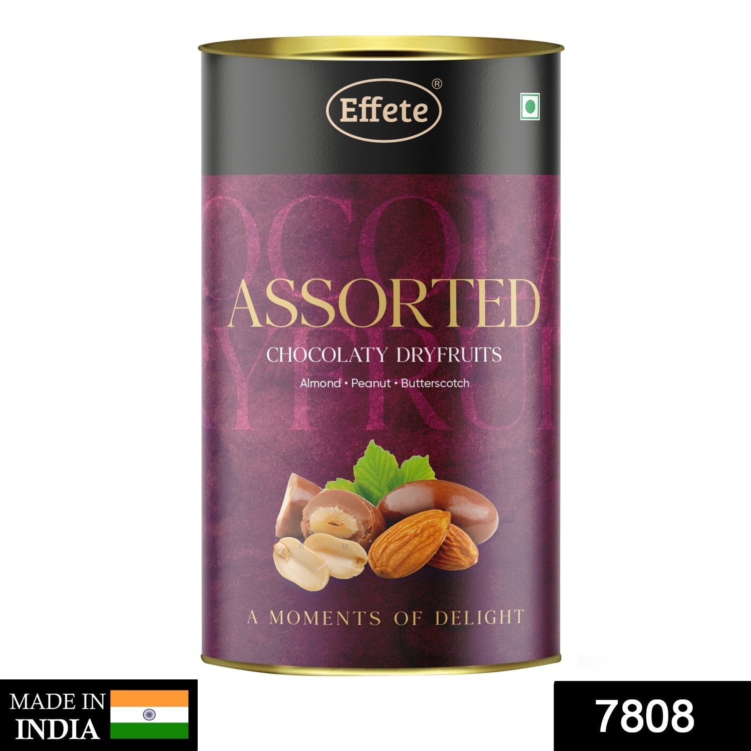 7808 Assorted Chocolate Dryfruits - Almonds, Peanut & Butterscotch (96 Grams)