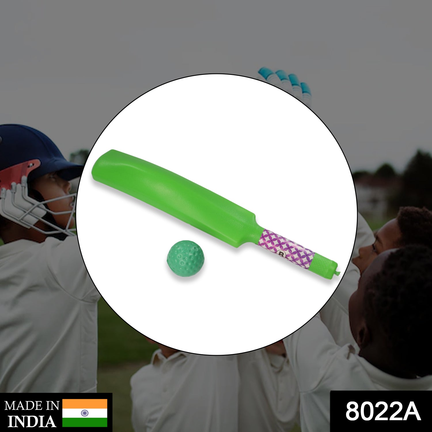 8022A Plastic Cricket Bat and Ball Toy for Kids