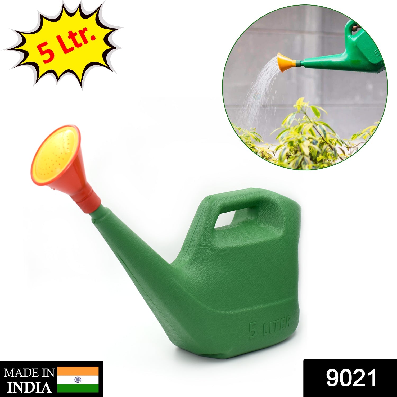 9021 Plastic Watering Can Water Sprayer Sprinkler for Plants Indoor Outdoor Gardening, 5 LTR