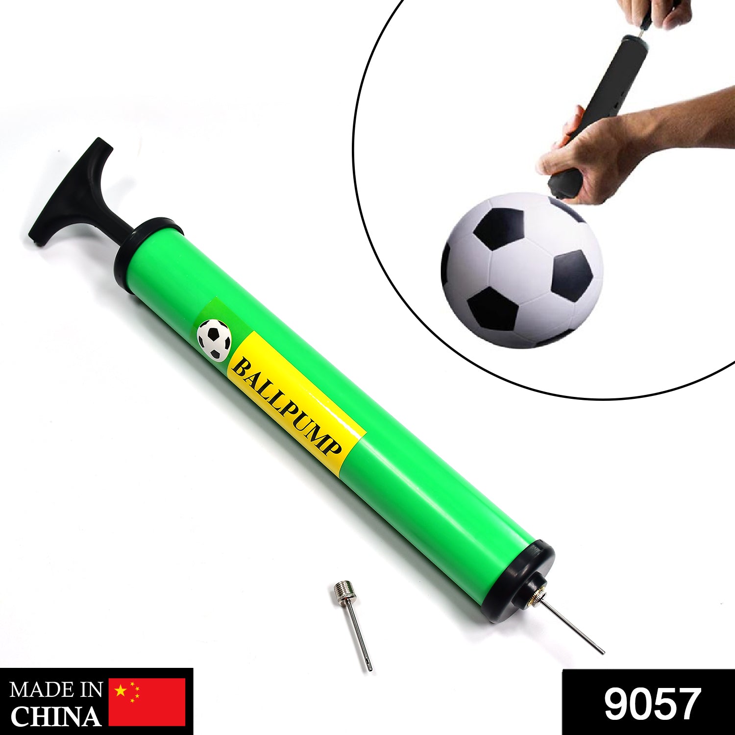 9057 Sports Plastic Pump for Soccer, Basketball, Football, Volleyball Ball 