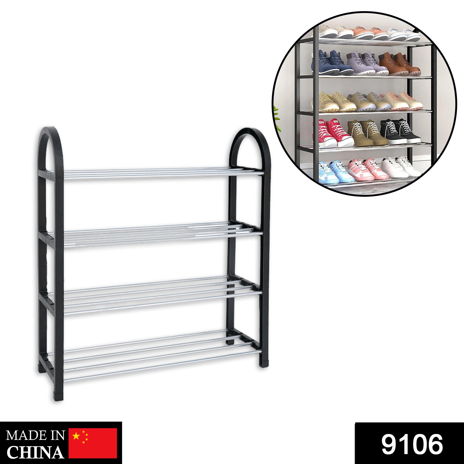 9106 4 Shelves Shoe Rack
